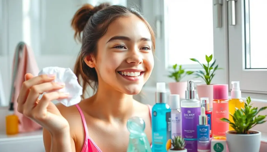 Teenage Skincare Toner Application Teenage Skincare Toner Application