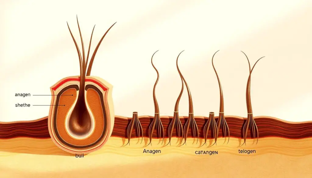 Hair Growth Cycle Illustration Hair Growth Cycle Illustration